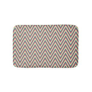 Retro Chevron-mönster Coolt Badrumsmatta