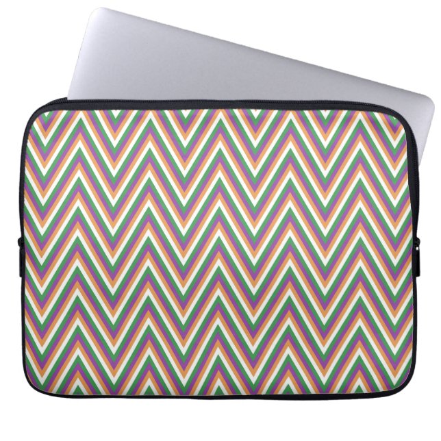 Retro Chevron-mönster Coolt Laptop Fodral (Framsidan)