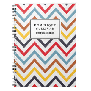 Retro Chevron Mönster Personlig bärbar dator Anteckningsbok