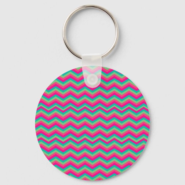retro chevron mönster zig zag nyckelring (Framsida)
