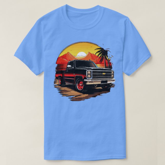 Retro Chevy Silverado T Shirt (Design framsida)