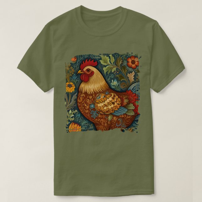 Retro chic boho-kyckling tupp t shirt (Design framsida)