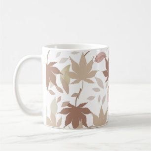 Retro Chic Brown Beige Maple Löv Mysigt höst Kaffemugg