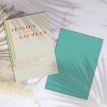 Retro-Chic-design med färgfull Rand Bröllop