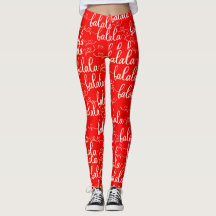 Retro Chic Fa la la Script Red