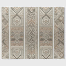 Retro Chic Geometric Elegant Tribal Mönster Presentpapper