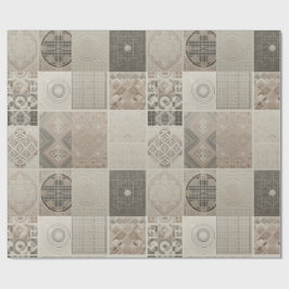 Retro Chic Geometric Elegant Tribal Mönster Presentpapper