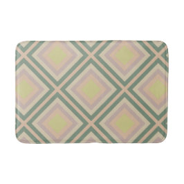 Retro Chic Geometric Lemon Pastel Badrumsmatta