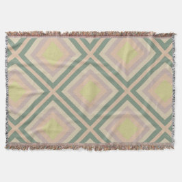 Retro Chic Geometrisk Citron Pastell Filt