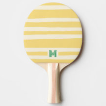 Retro Chic Gula Ränder Monogram