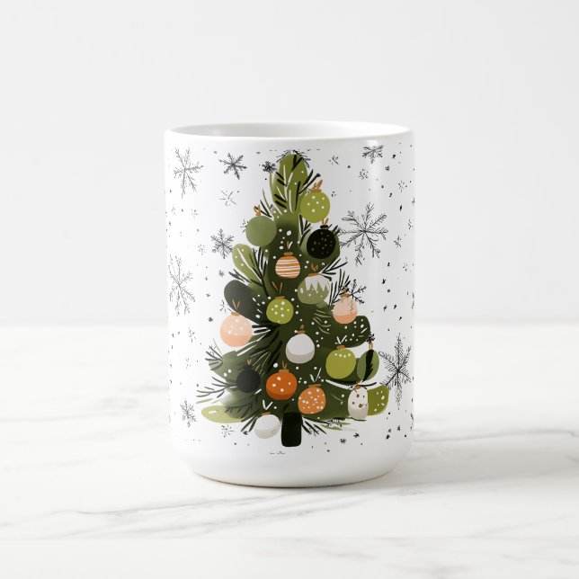 🎄 Retro-Chic Julgransmugg ☕⭐ Kaffemugg (Center)