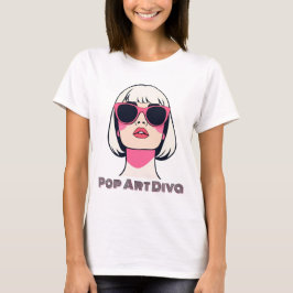Retro Chic Kvinnor med Rosa solglasögon T Shirt