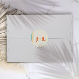 Retro-Chic med färgstarkt Rand Runt Klistermärke