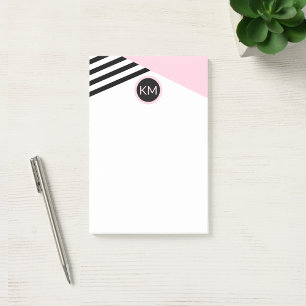 Retro Chic Monogram Rand och Färg Block