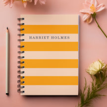 Retro Chic Orange och Peachrandig Personlig