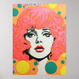 Retro-Chic: Polka dots Elegance Poster