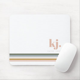 Retro Chic Ränder Monogram Musmatta