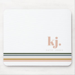 Retro Chic Ränder Monogram Musmatta