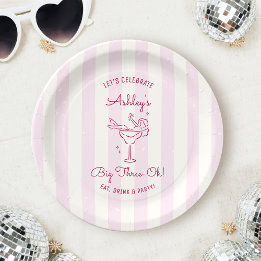 Retro Chic Rosa Handritad Cocktail 30-årsfirande