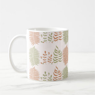 Retro Chic Terracotta Grönt Löv Vibrant Y2K Kaffemugg