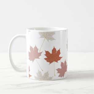 Retro Chic Terracotta Maple Lövs Autumn Inspired Kaffemugg