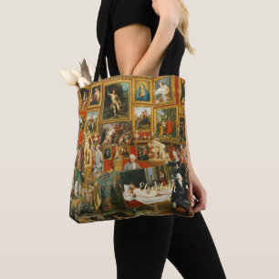 Retro Chic Vintage Art Elegant Guld Monogrammad Tygkasse