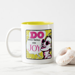 Retro-Chic: Vintage PIP Art-inspirationsoffert Två-Tonad Mugg