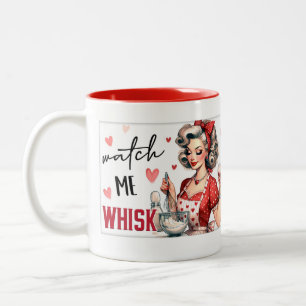 Retro-Chic: Vintage Pop Art Funny Humor-citat Två-Tonad Mugg