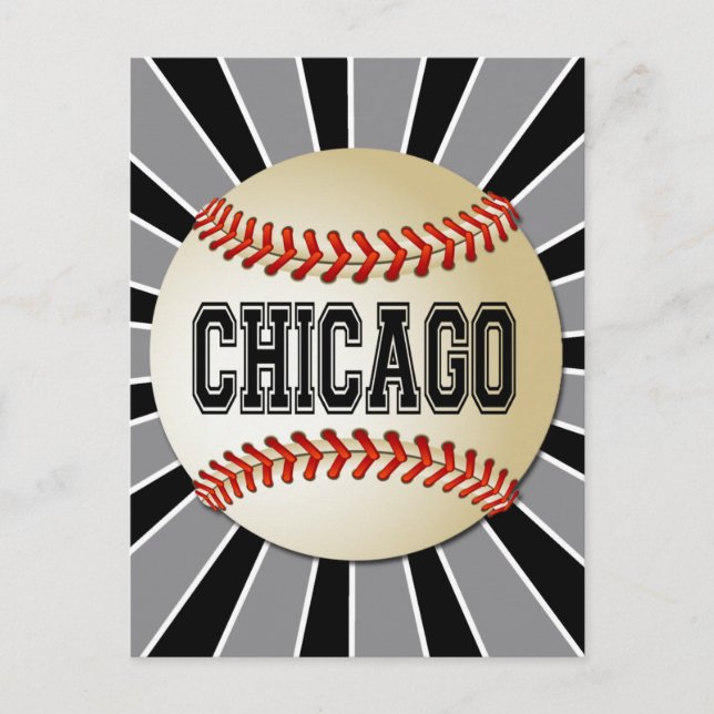 RETRO CHICAGO BASEBALL VYKORT (Framsida)