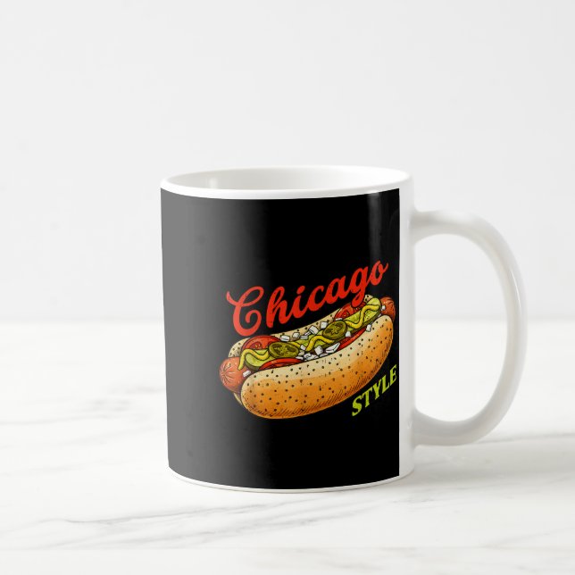 Retro Chicago Hot Dog Hotdog Tourist Summer Souven Kaffemugg (Höger)