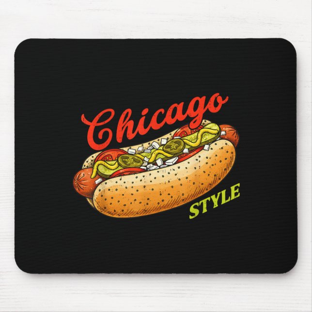 Retro Chicago Hot Dog Hotdog Tourist Summer Souven Musmatta (Framsidan)
