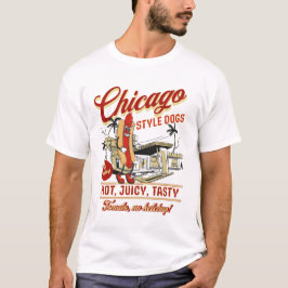 Retro Chicago Stil Hett Hundar T-shirt