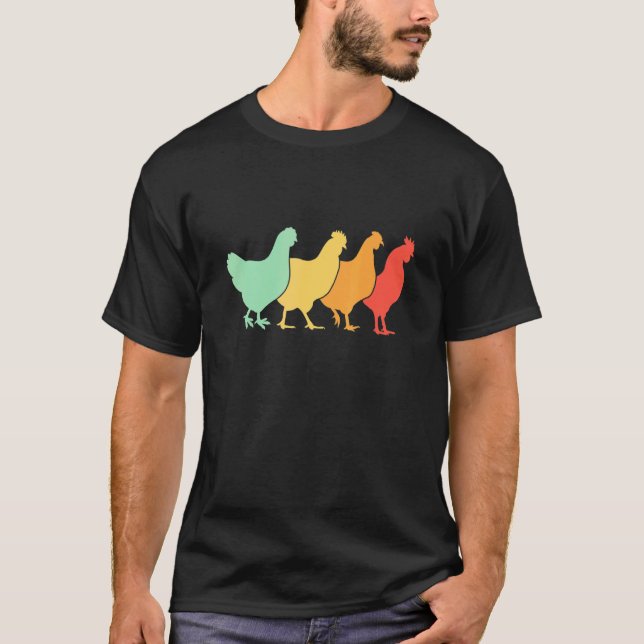 Retro Chicken  Farmer Cluckin' Chicken Farm 1 T Shirt (Framsida)