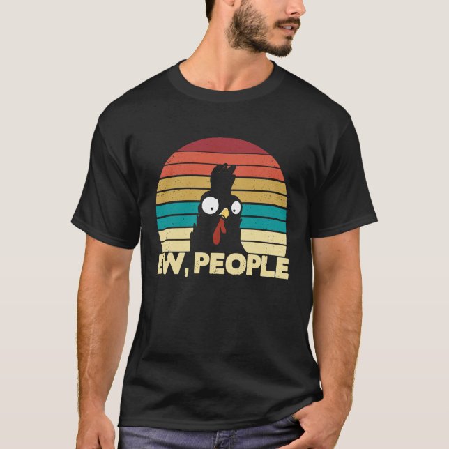 Retro Chicken Farming Ew People Chicken Farmer Wom T Shirt (Framsida)