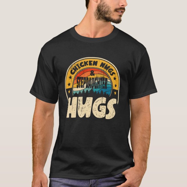 Retro Chicken Nugs Nuggets Foodies  Stepdaughter H T Shirt (Framsida)