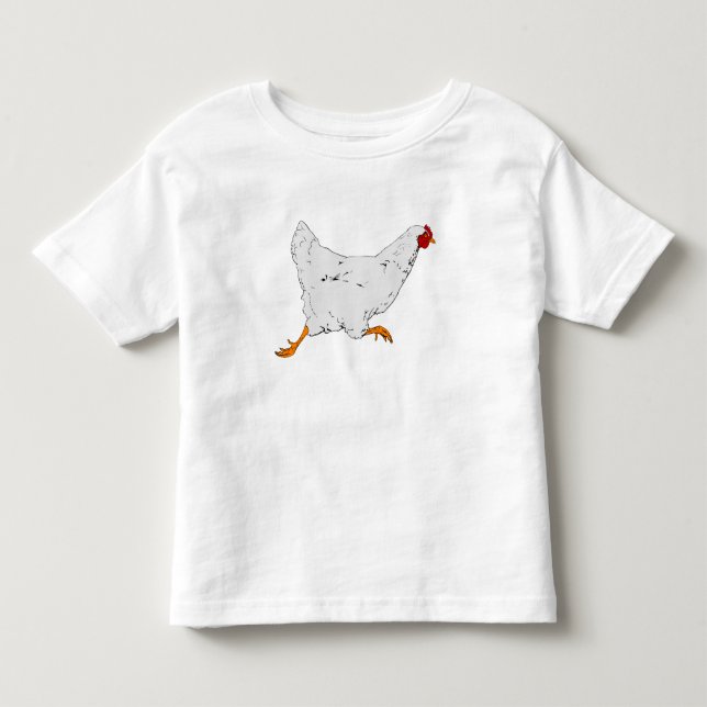 RETRO CHICKEN OCH ÄGG SMÅBARN PESONALISERAD T-SHIR T SHIRT (Framsida)
