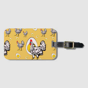 Retro Chickens Bagagebricka
