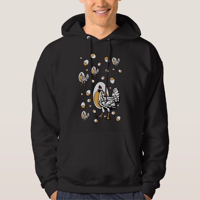 Retro Chickens Hoodie (Framsida)