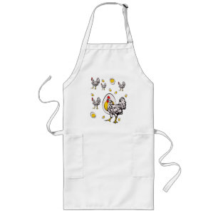Retro Chickens Långt Förkläde