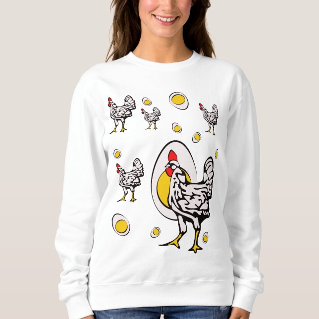 Retro Chickens T Shirt (Framsida)