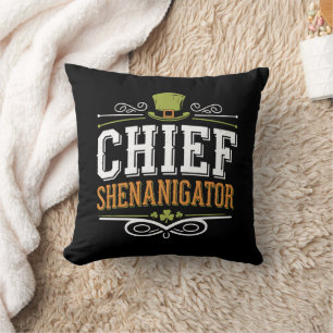 Retro Chief Shenanigator Lucky Leprechaun Hatt  Kudde
