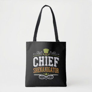 Retro Chief Shenanigator Lucky Leprechaun Hatt Tygkasse