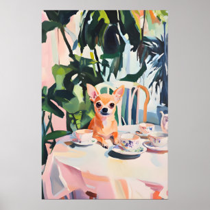 Retro Chihuahua-affisch, Chihuahua Oljemålning Poster