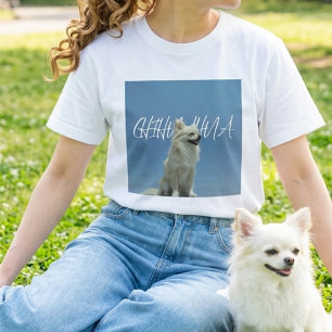 Retro Chihuahua Blue Sky Estetisk Hundmamma Tröja