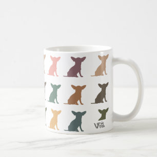 Retro Chihuahua Dricksglas Hundälskare Grafisk Pre Kaffemugg