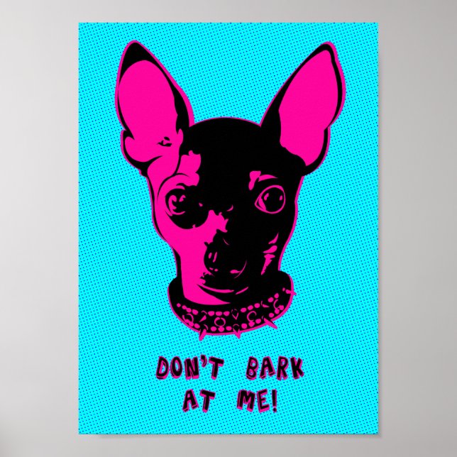Retro Chihuahua Illustration Poster (Framsidan)