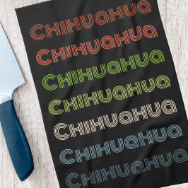 Retro Chihuahua Mönster Kökshandduk