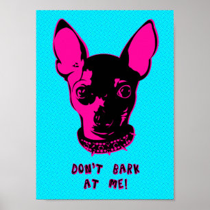 Retro Chihuahuaillustration Poster