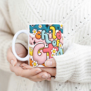 Retro Child of God 3D uppblåste Puffy Kaffemugg