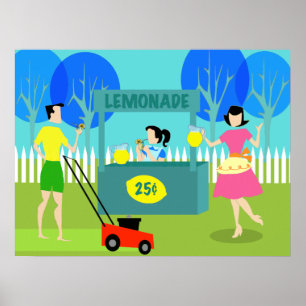 Retro Children's Lemonade stand Poster